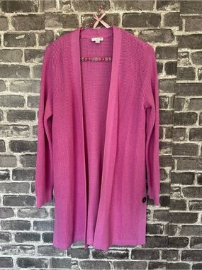 J. Jill open front cardigan sweater pink long